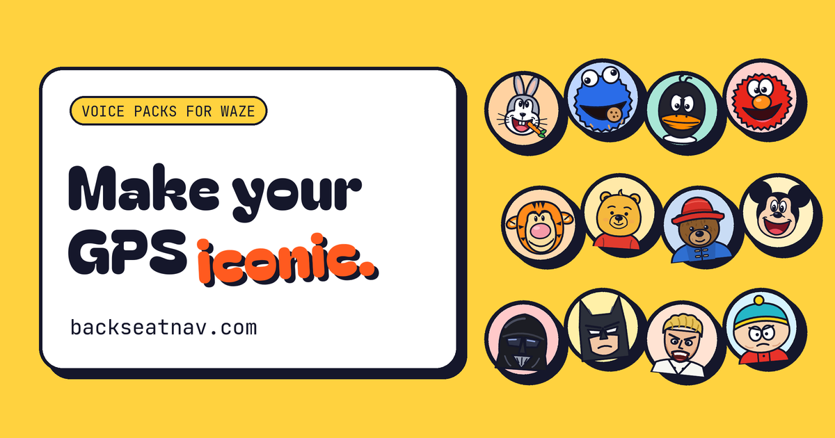 i added your favourite characters to waze